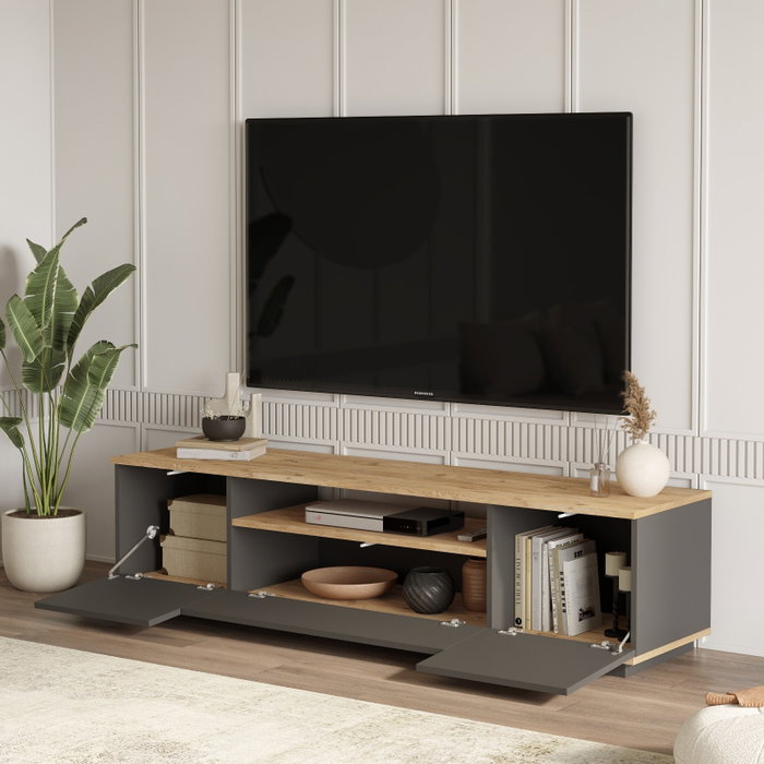Hanah Home Soporte de TV Fr7-Aa Pino Atlántico y Antracita